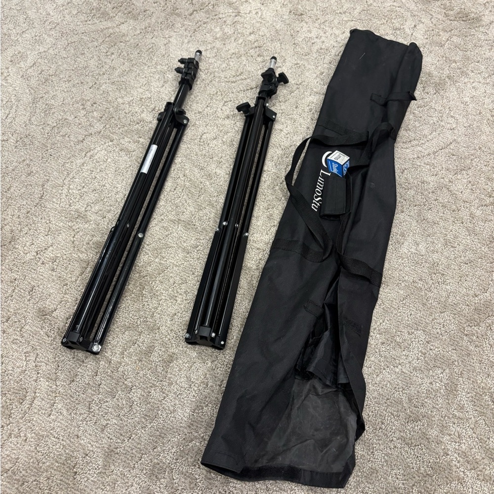 2-Pack Photo Light Stands for Speedlights + Travel Bag